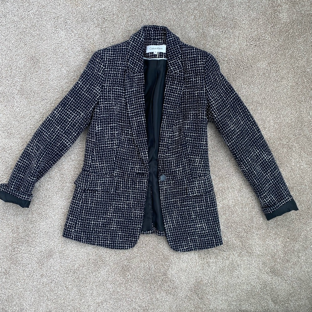 Calvin Klein tweed blazer